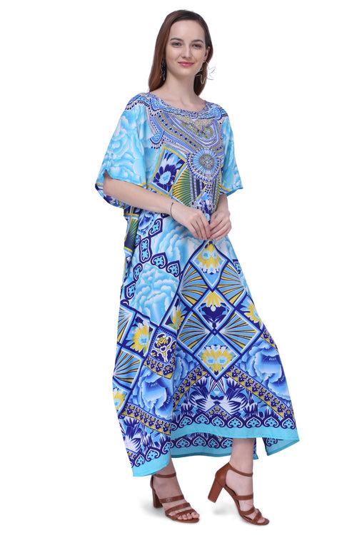 Womens Kaftans Kimono Maxi Style Dresses in One Size (132)