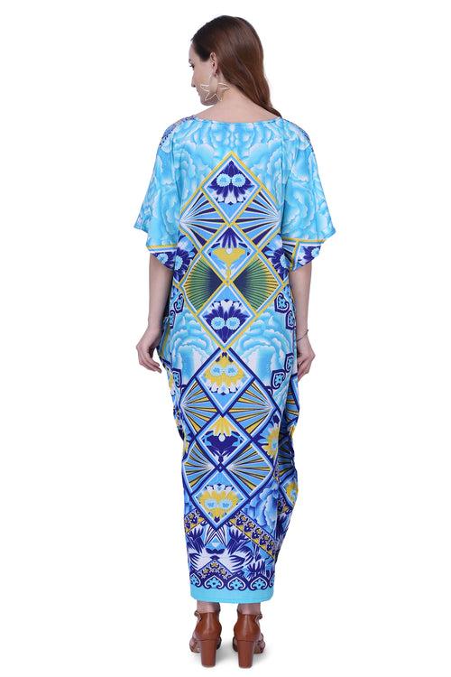 Womens Kaftans Kimono Maxi Style Dresses in One Size (132)