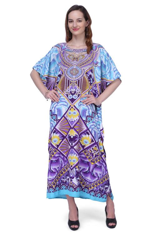 Womens Kaftans Kimono Maxi Style Dresses in One Size (132)