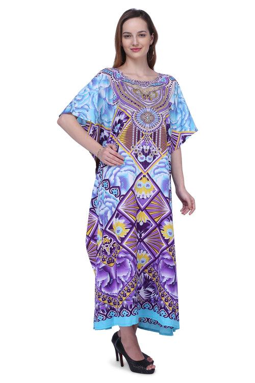 Womens Kaftans Kimono Maxi Style Dresses in One Size (132)