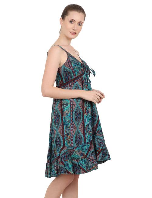 Women's Bohemian Inspired Casual Top Short Dresses in Two Sizes (P224)