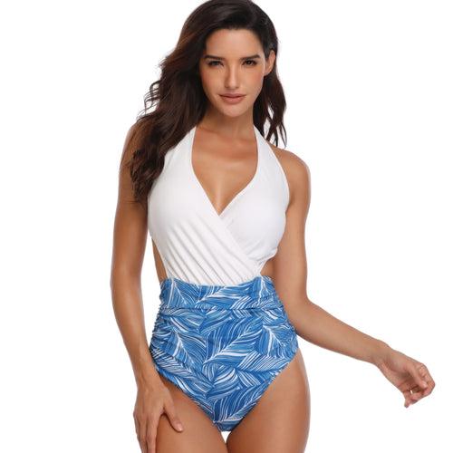 One Piece Swimsuits Swimwear Monokini Back Ties in JoJo White