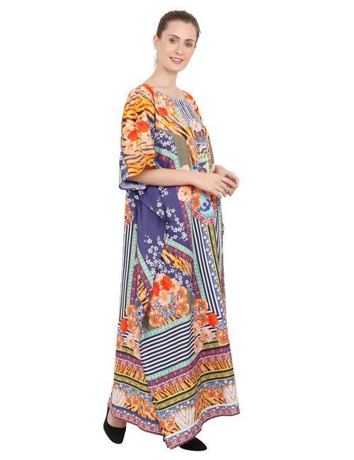 Women's Kaftans Loungewear Long Maxi Style Dress - One Size [149-Multi]