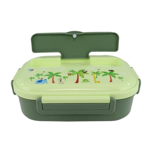 Smily kiddos Stainless Wildlife Theme Lunch Box -  Green- Large