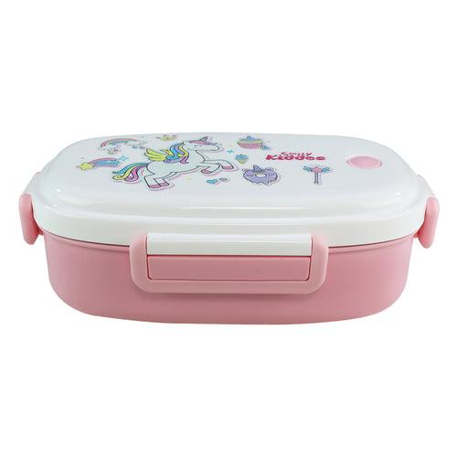 Smily kiddos Stainless Steel Lunch Box Small Unicorn Theme - Pink -3+ years