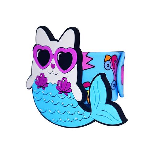 Smily Kiddos Fancy Slap band Mermaid Cat Theme - Light Blue