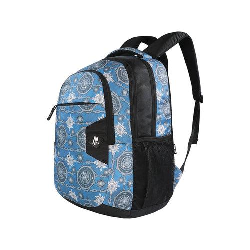 Mike Bags Splendid Laptop Backpack with Rain Cover in Teal Blue & Black - 29 Liters Capacity