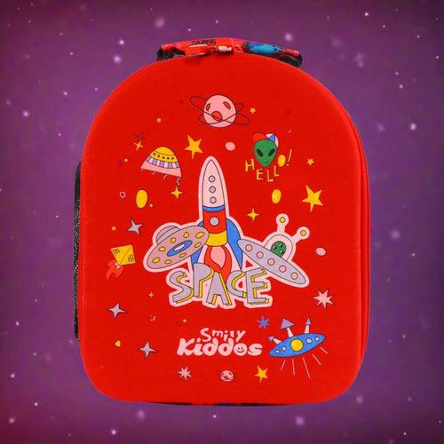 Smily Kiddos Eva Pre School Backpack Space Theme Red