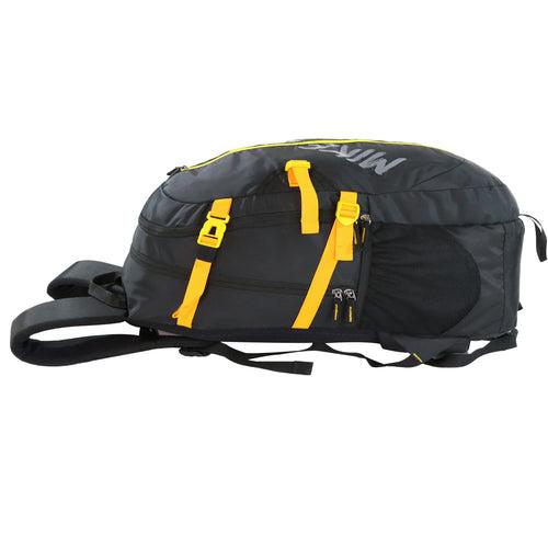 Mike Enticer Trekking Backpack - Black Bag with Yellow Zip