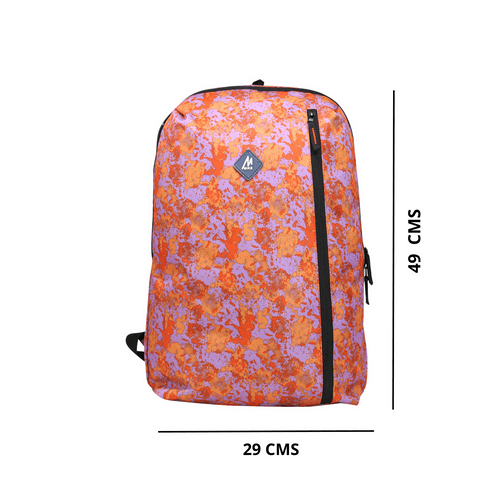 Mike City Backpack V2 Abstract Print - Orange