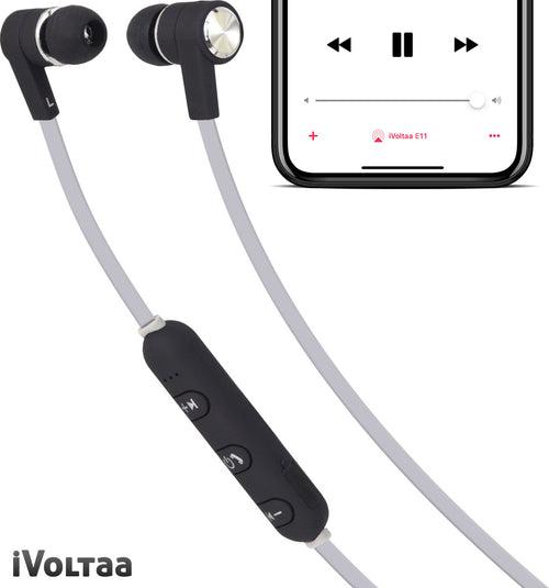 iVoltaa E11 Wireless Headset in-Ear Headphones with Mic - Black