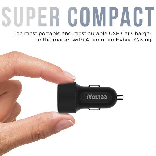 iVoltaa Intelli Charge Dual USB 3.4A Smart Car Charger for All Smartphones