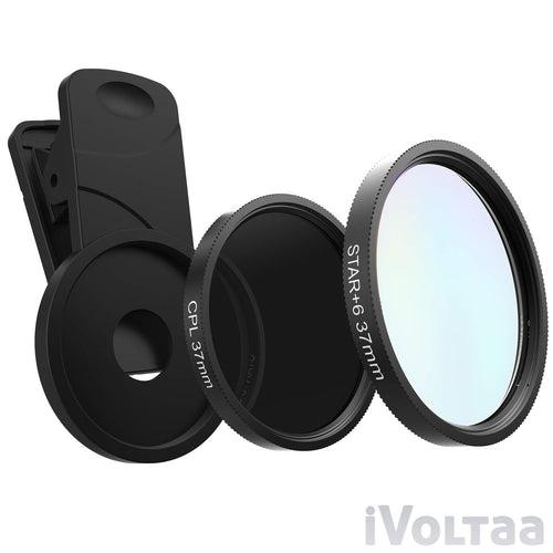 iVoltaa CPL and Star Burst (6) Mobile Camera Filter with Clip