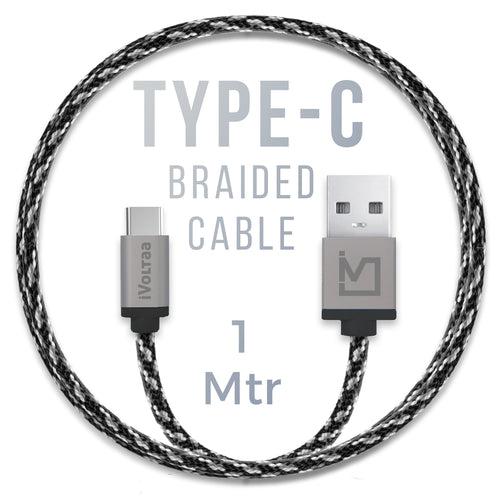 iVoltaa Pixie Type-C to USB 2.0 Cable - (4 Feet - 1.2 M) - Kyber Blue