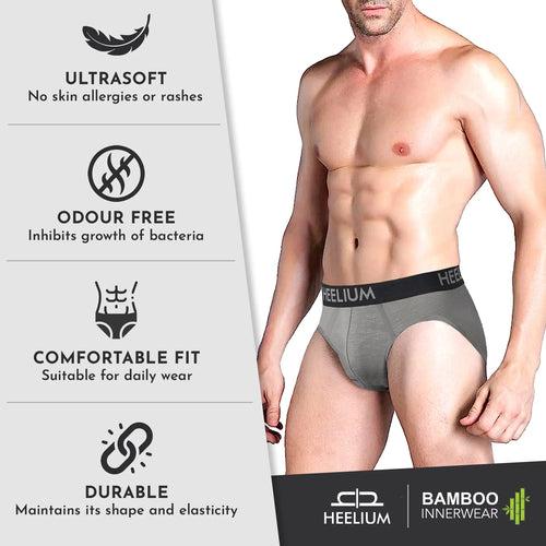 Heelium Bamboo Underwear Brief for Men - Pack of 2