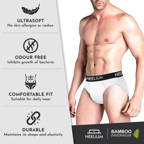 Heelium Bamboo Underwear Brief for Men - Pack of 4