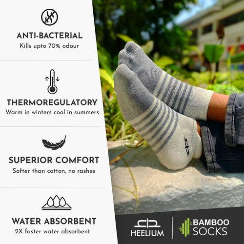 Bamboo Men Ankle Socks (Striped) - 2 Pairs