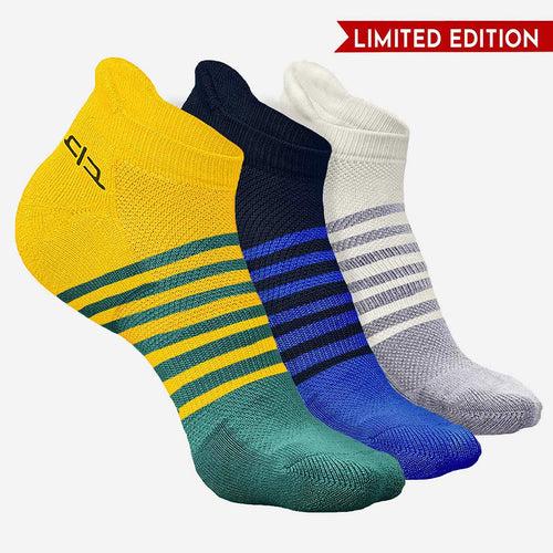 Bamboo Men Ankle Socks (Striped) - 3 Pairs