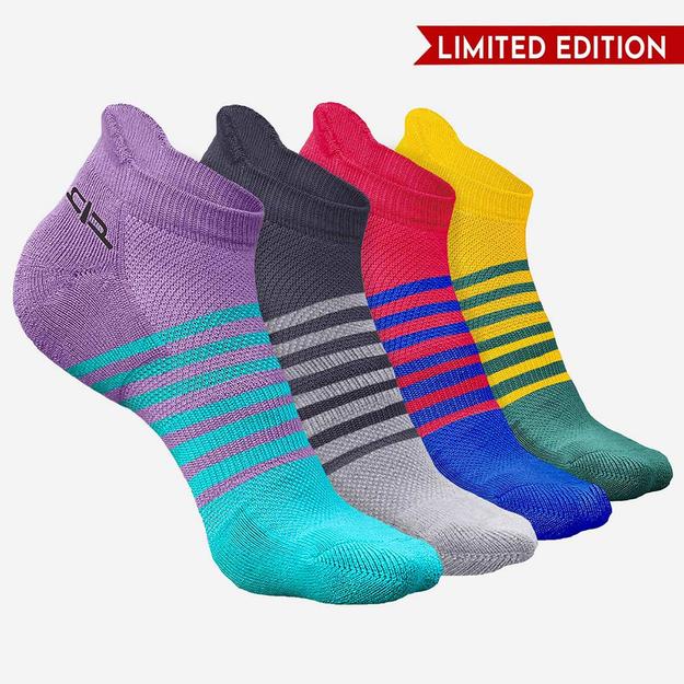 Bamboo Men Ankle Socks (Striped) - 4 Pairs