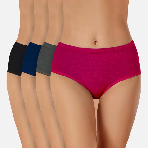 Heelium Bamboo Underwear Brief for Women - Pack of 4