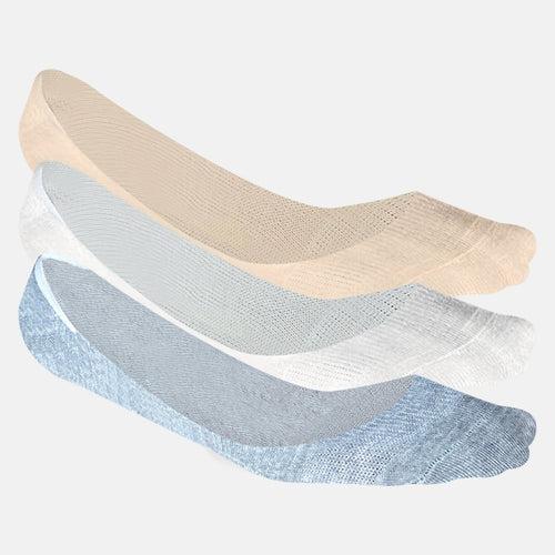 Bamboo No Show Socks for Women (Solid) - Pack of 3