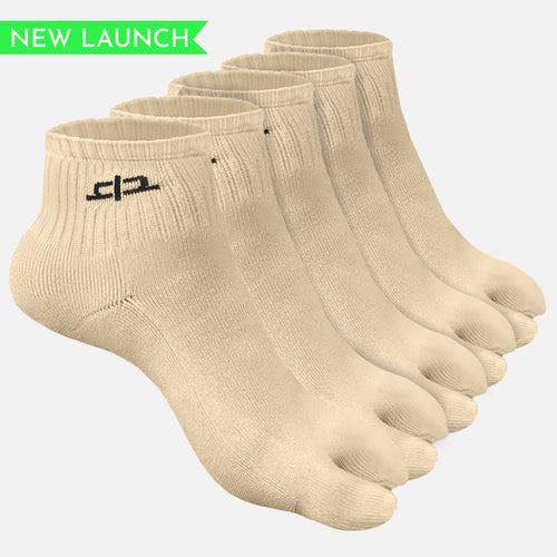 Bamboo Toe Ankle Socks for Women - 5 Pairs