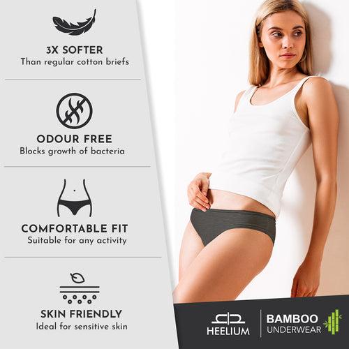 Heelium Bamboo Underwear Brief for Women - Pack of 3