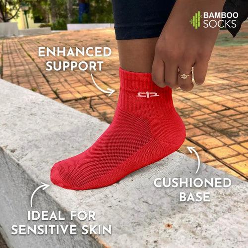 Bamboo Quarter Length Socks for Women - 2 Pairs