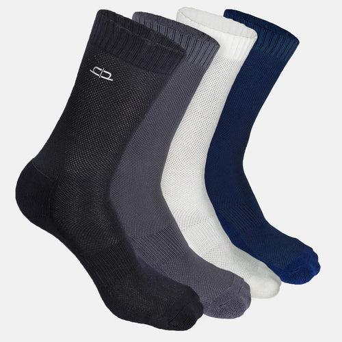 Bamboo Men Crew Socks (Solids) - 4 Pairs