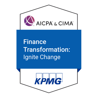 AICPA & KPMG Certification on Finance Transformation. Ignite change