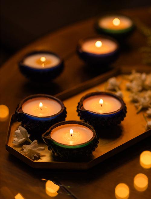 Sapphire Lustre Candles