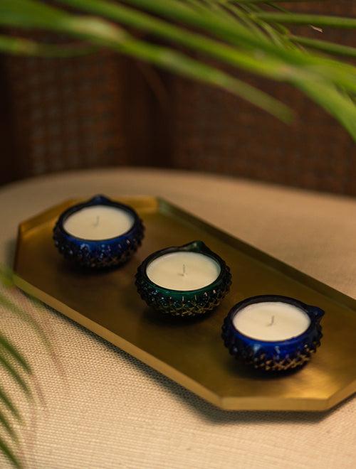 Sapphire Lustre Candles