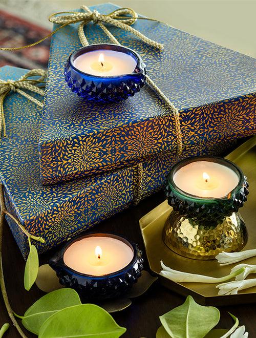 Sapphire Lustre Candles