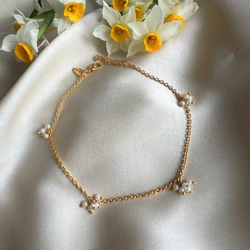 Dainty Pearl Shagun Anklet