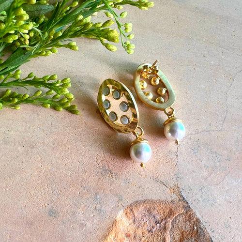 Sunflower Pearl Earring