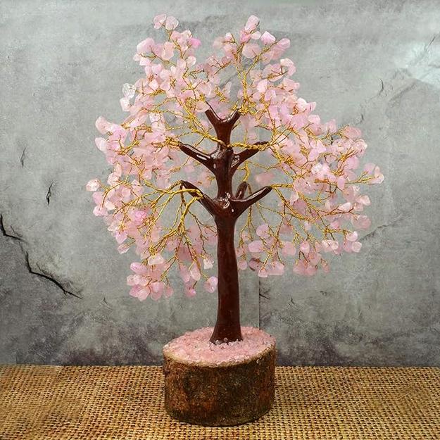 Rose Quartz crystal tree (Love, compassion, healing, self-love, forgiveness)