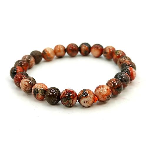 Fire Agate Bracelet (Protection, Vitality, Courage, Strength)