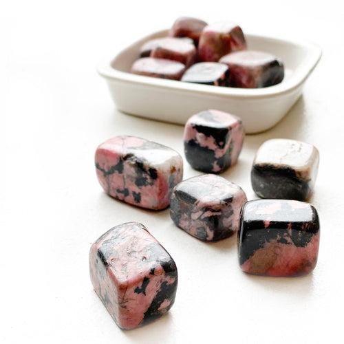 Rhodonite Cube (Healing, Forgiveness, Bonding & Compassion)