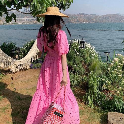 Nelly Summer Maxi Dress in Pink