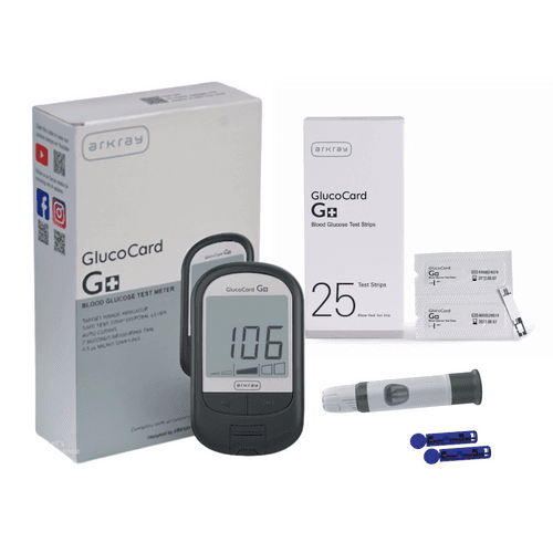 Glucocard G+ Kit with 25 Strips Pack | Blood Glucose Meter For Diabetes