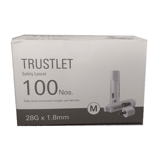 Trustlet Safety Lancet 100 Nos. For single use.