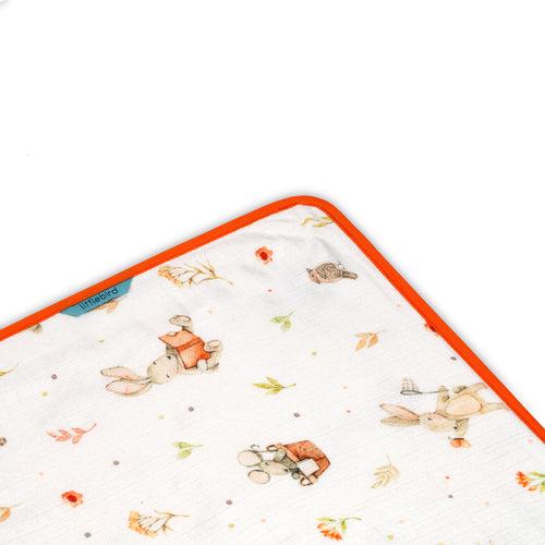 Bunny Life- 4 Layer Bamboo Muslin Blanket