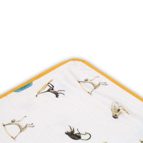 Monkey Play- 4 Layer Muslin Blanket