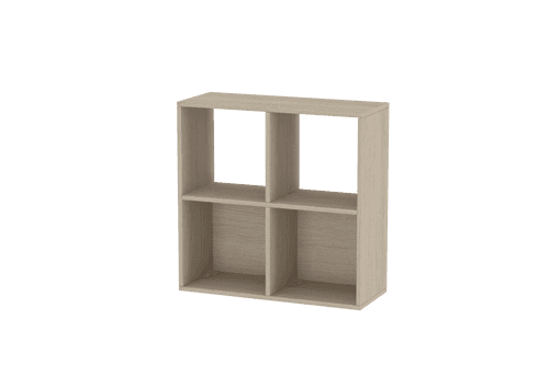 Montessori 2x2 Shelves In Oak & acacia laminate