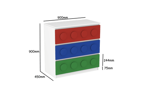 Lego Inspired Chest of Drawers D5