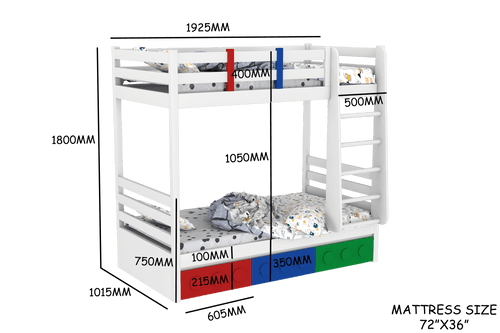 Lego Inspired Bunk Bed