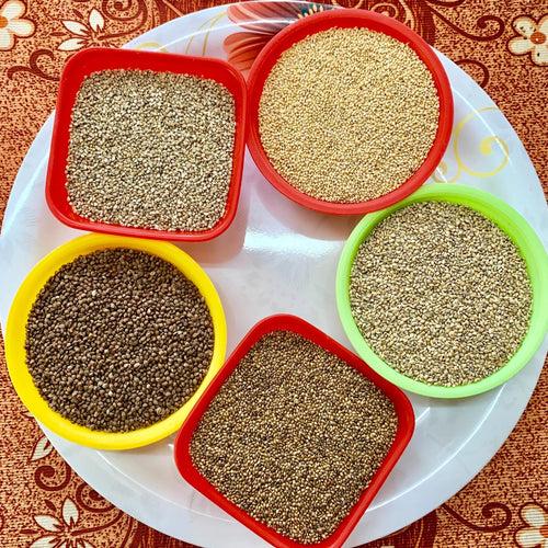 Complete Set of 5 Positive Millet Rice Varieties