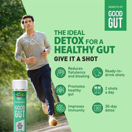 Zandu Pancharishta Good Gut - Gut Detox Shot (Combo Pack of 2)