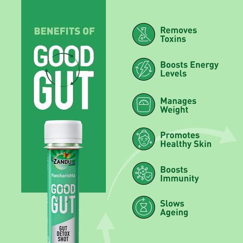 Zandu Pancharishta Good Gut - Gut Detox Shot (Combo Pack of 2)