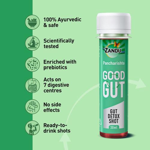 Zandu Pancharishta Good Gut - Gut Detox Shot (Combo Pack of 2)